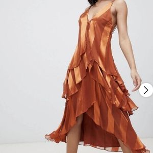 ASOS design midi backless dress.